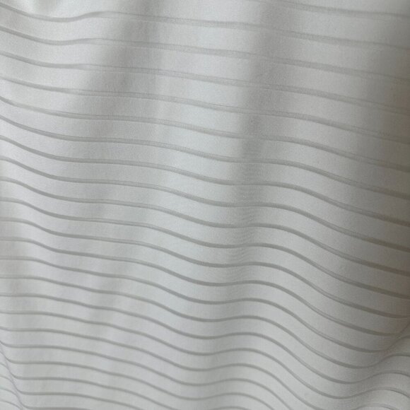 FOREVER 21 Sheer Stripe Body Con Low Back White Dress Size Medium - Picture 6 of 7